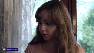 MatureNL - Fira Ventura - 19 flowers Teen Helping Out A Grandpa