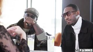 Cock-Hungry MILF Gets BBC Spit-Roasted