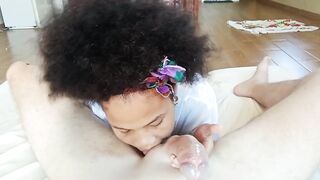 African Girl In T Shirt Gets It