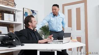 Office Slut Gobbles Dicks