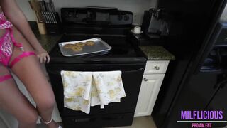 Ellie Tay - Delicious MILF Cookie Fucks Her Step Son On Couch