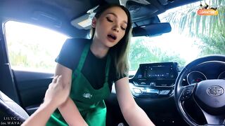 Cute Starbucks Barista Lost a Bet and Fucked Her Way Out of It