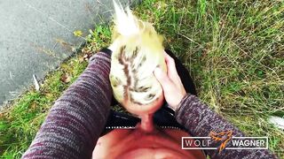 HarleenVan Hynten sucked his dick pounded her pussy in PUBLIC! Wolf Wagner Originals