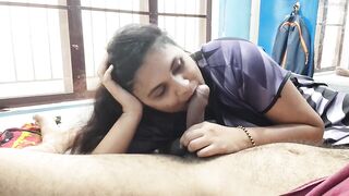 Step mom doing blow job to step son, Step mom hot blow job with step son