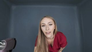 Angel Youngs - Sexy Big Tits Nurse Examines Your Massive Cock