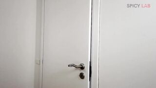 Lesbian blowjob and cumshot with hot Red Poison and busty milf Mary Rider