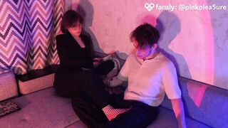 My stepsister is harassing me. I made her shake with multiple orgasm