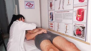 Erection in front of the nurse