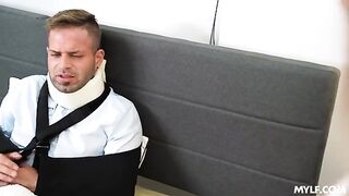 You Can't Use Your Arms to Jerk Off? Let Your Assistant Fuck You